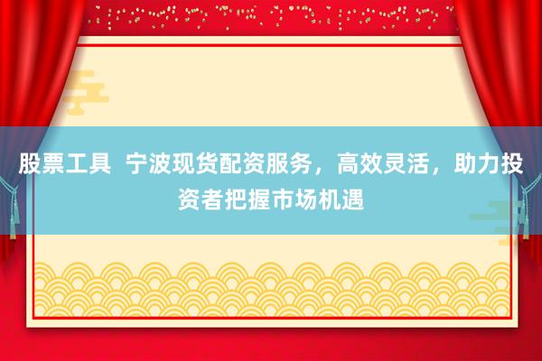 股票工具  宁波现货配资服务，高效灵活，助力投资者把握市场机遇