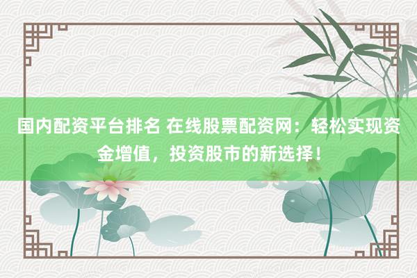 国内配资平台排名 在线股票配资网：轻松实现资金增值，投资股市的新选择！