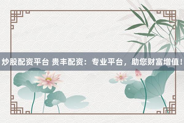 炒股配资平台 贵丰配资：专业平台，助您财富增值！