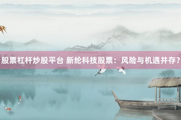 股票杠杆炒股平台 新纶科技股票：风险与机遇并存？