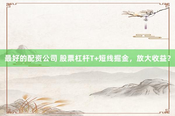 最好的配资公司 股票杠杆T+短线掘金，放大收益？