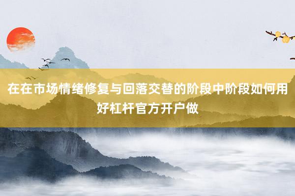 在在市场情绪修复与回落交替的阶段中阶段如何用好杠杆官方开户做