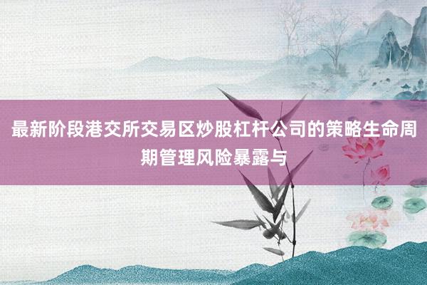 最新阶段港交所交易区炒股杠杆公司的策略生命周期管理风险暴露与