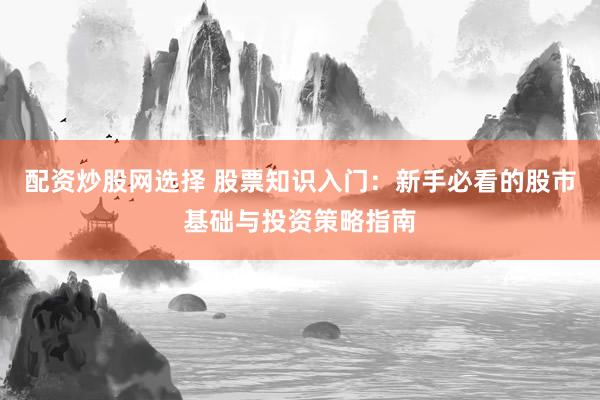 配资炒股网选择 股票知识入门：新手必看的股市基础与投资策略指南